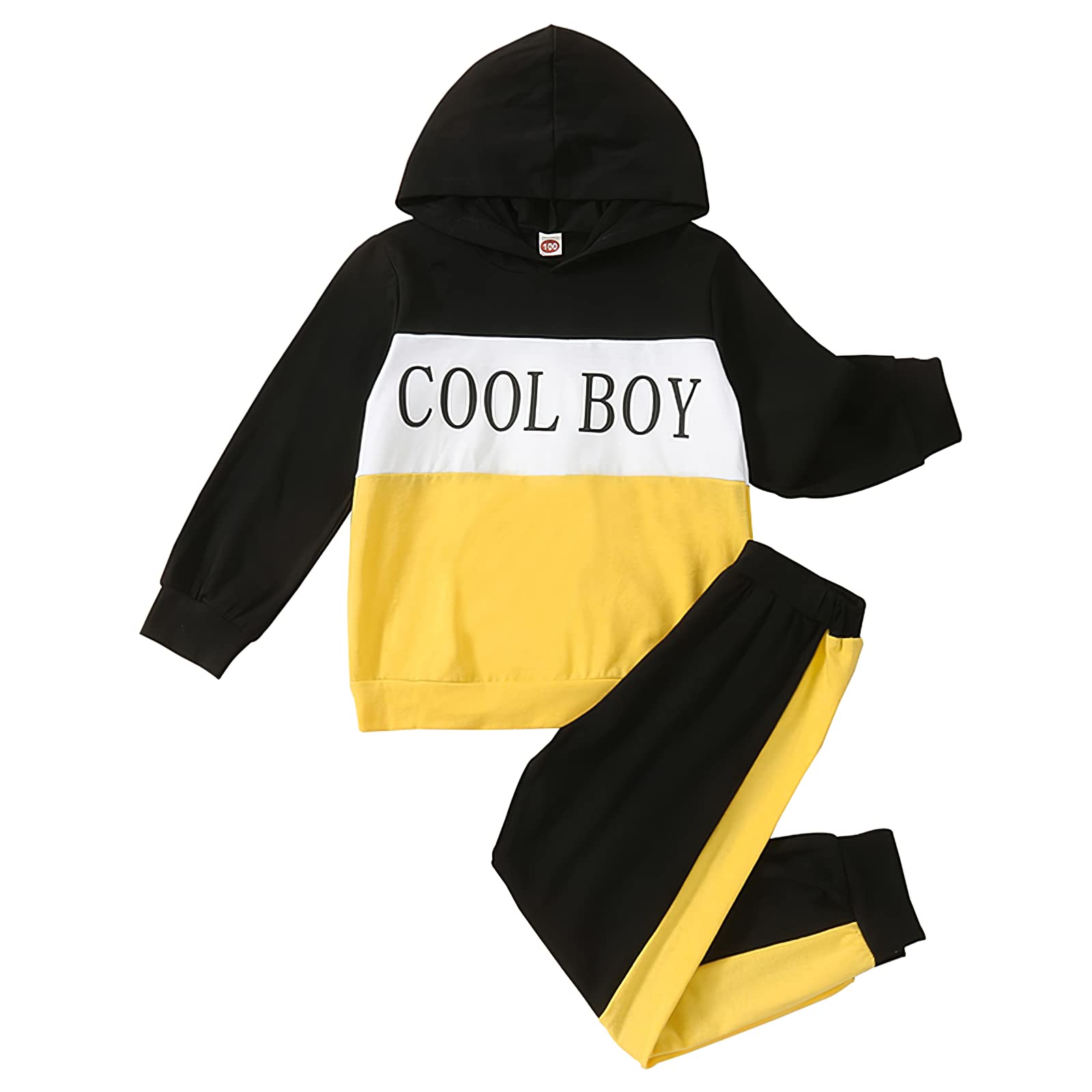 Toddler Baby Boy Clothes Set - Letter Print Long Sleeve Top & Pants Outfit for Fall Winter | Cute Sportswear for Playtime, Daycare & Family Photos