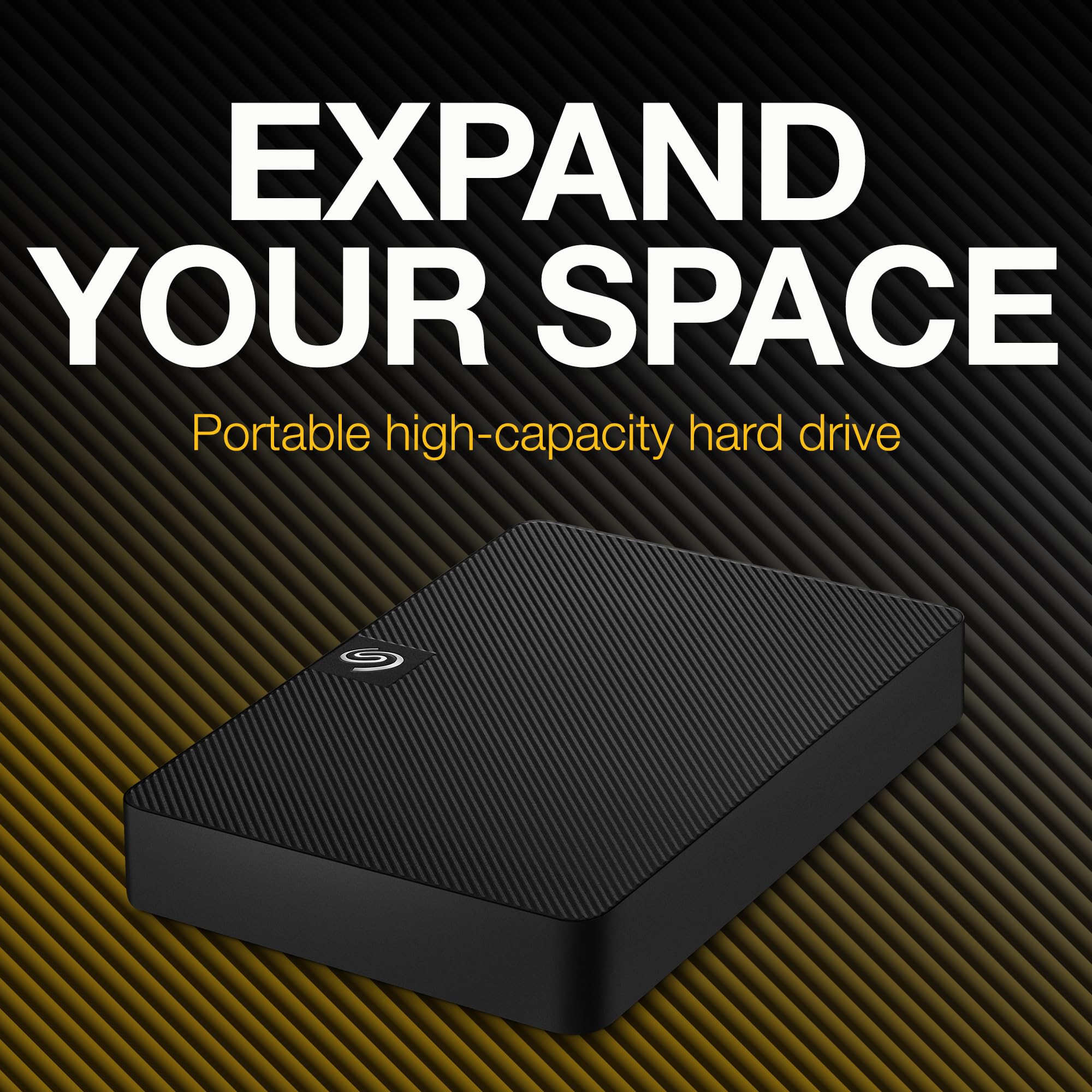 Seagate Expansion 5TB Portable External Hard Drive USB 3.0 for PC, Laptop, Mac - 2.5 Inch HDD with 2 Year Rescue Service (STKM5000400) - Perfect for Data Backup, Gaming Storage & Travel Use