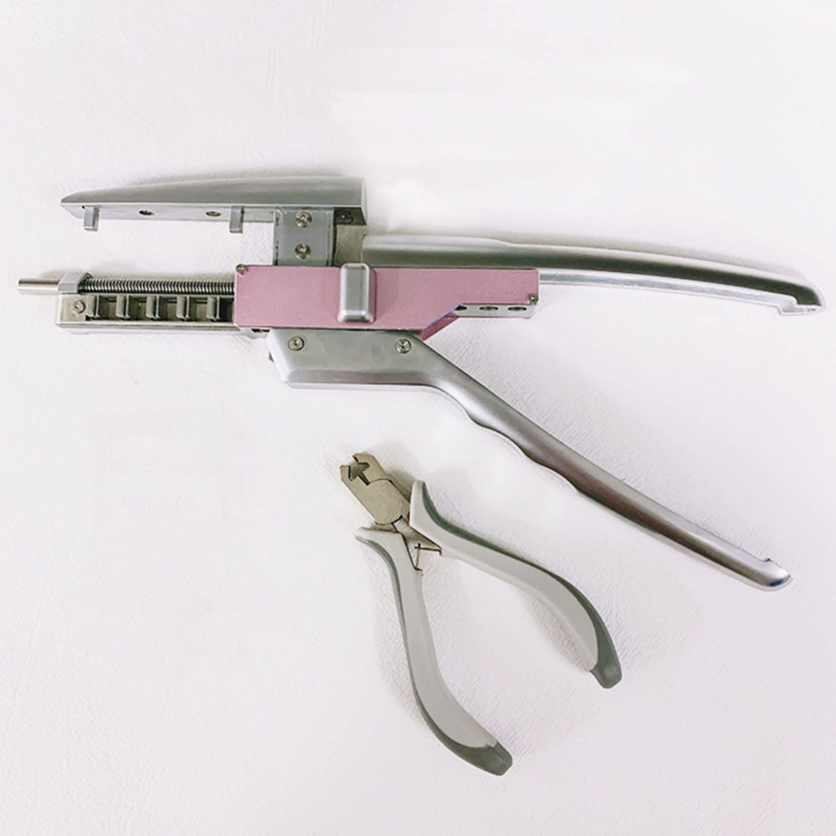 6D Professional Hair Extension Machine Kit - Salon-Grade No-Trace Hair Extension Gun with Easy Operation (Pink) | Perfect for Salon Stylists & DIY Hair Extensions at Home