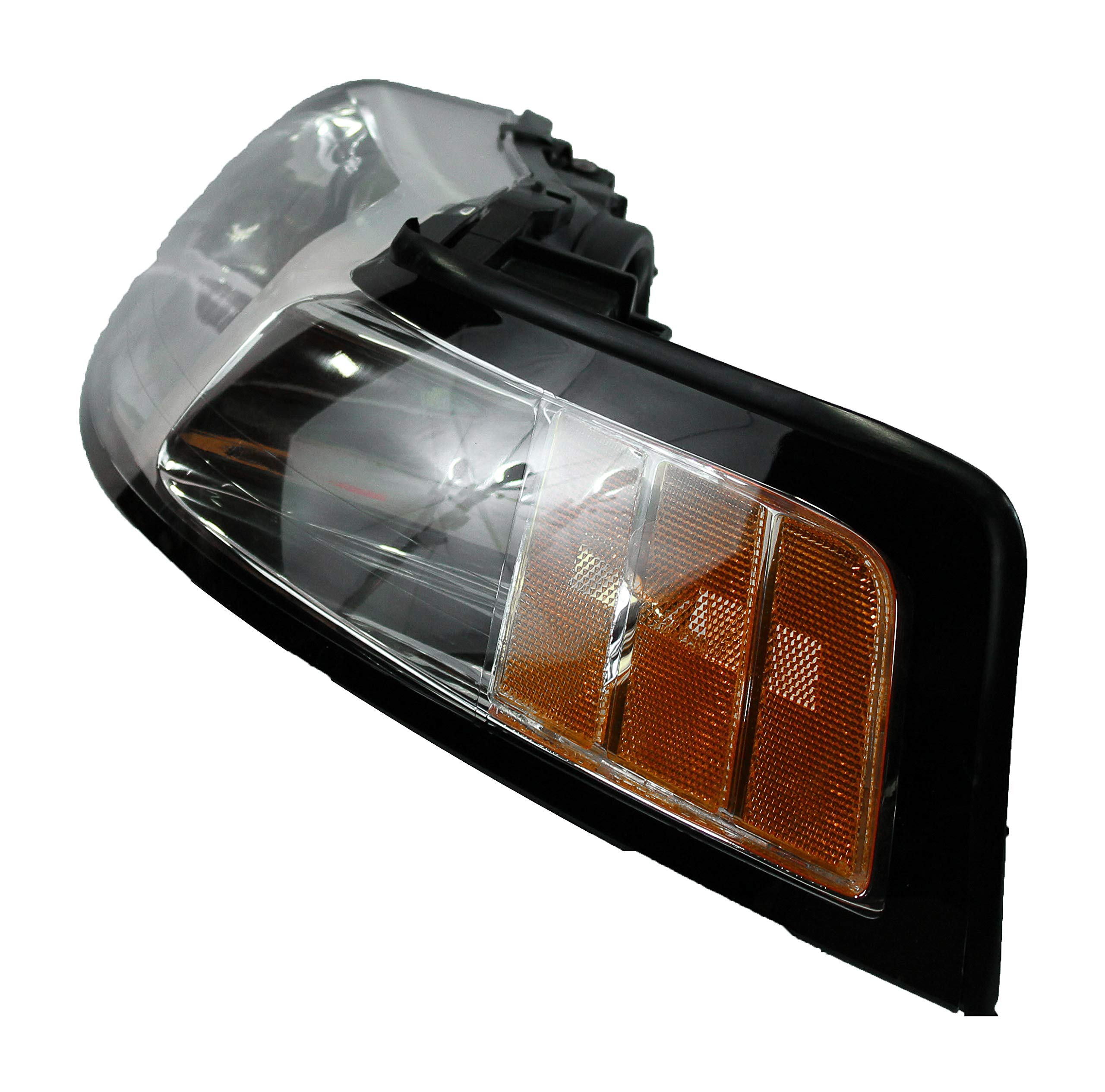 Ford Mustang Headlights Lamps Set (1999-2000) - Halogen Chrome Trim for Driver & Passenger Side - Perfect for Night Driving & Car Restoration Projects