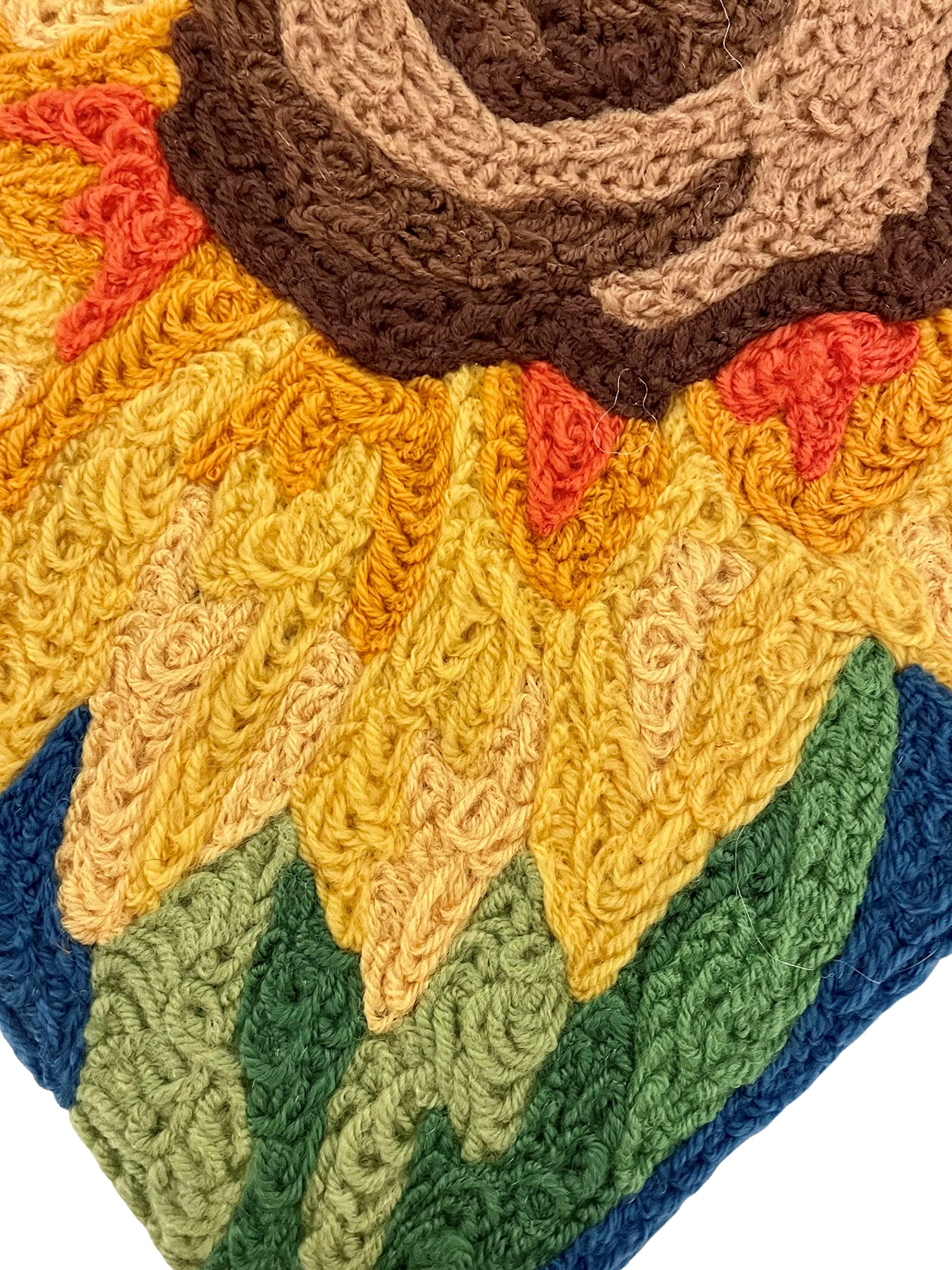 Bold Sunflower Jellybean Accent Rug - Floral Non-Slip Doormat 20x30 Inches for Entryway, Kitchen, or Bathroom Decor