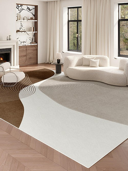 Modern Geometric Area Rugs - Large Abstract Contemporary Rug for Bedroom & Living Room - Soft Non-Slip Floor Mat for Home Decor, Dorm, Office (5x7ft)