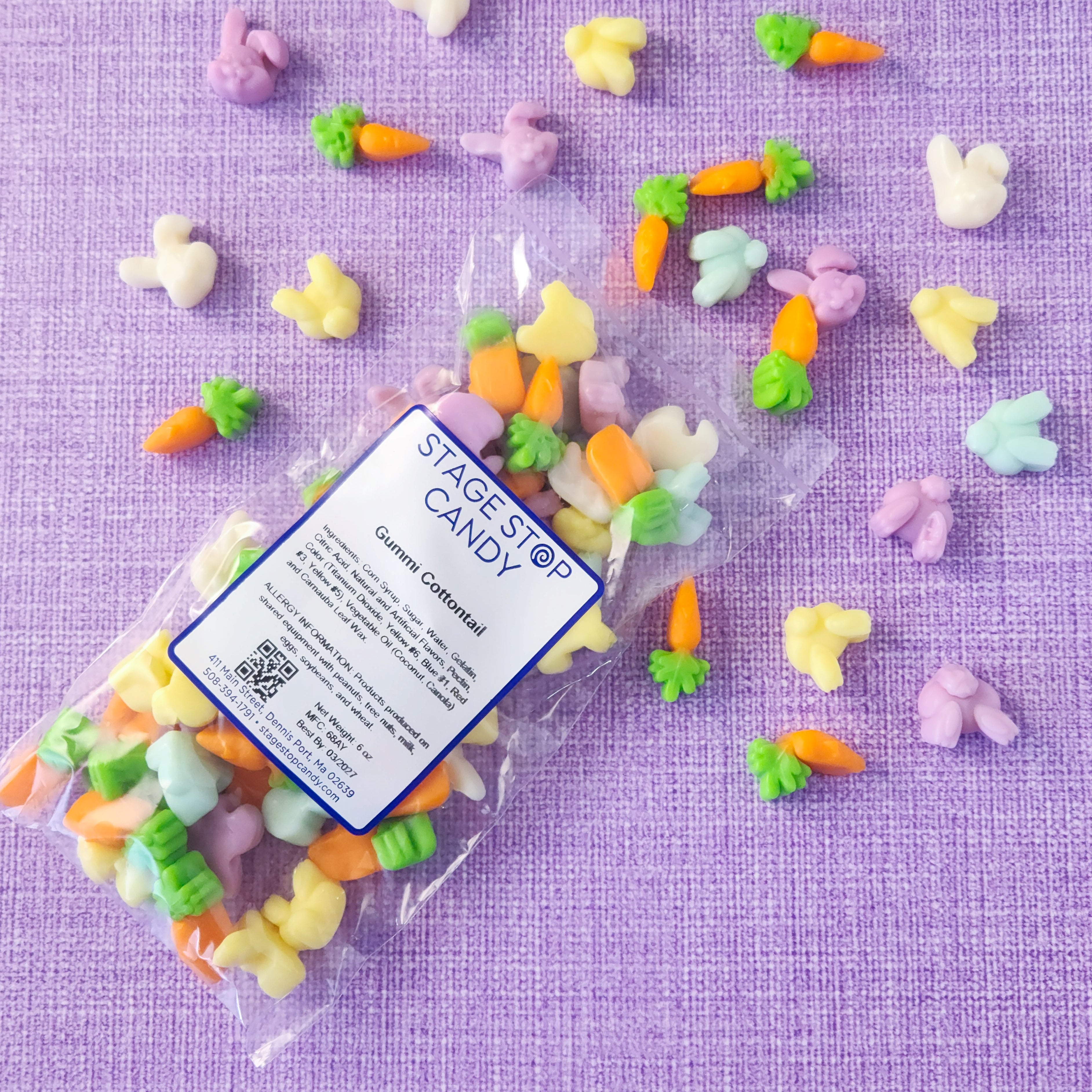 Delicious Cottontail Gummi Candy - Sweet & Chewy Bunny-Shaped Gummies - Perfect for Easter Treats, Party Favors & Snacking