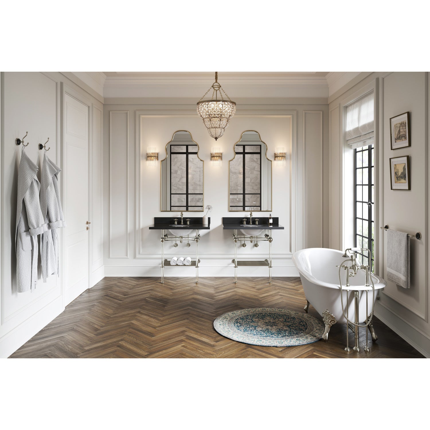 Aqua Eden 62 Inch White Cast Iron Oval Single Slipper Clawfoot Tub with Oil Rubbed Bronze Faucet - Vintage Freestanding Bathtub for Luxury Bathroom & Spa Retreat
