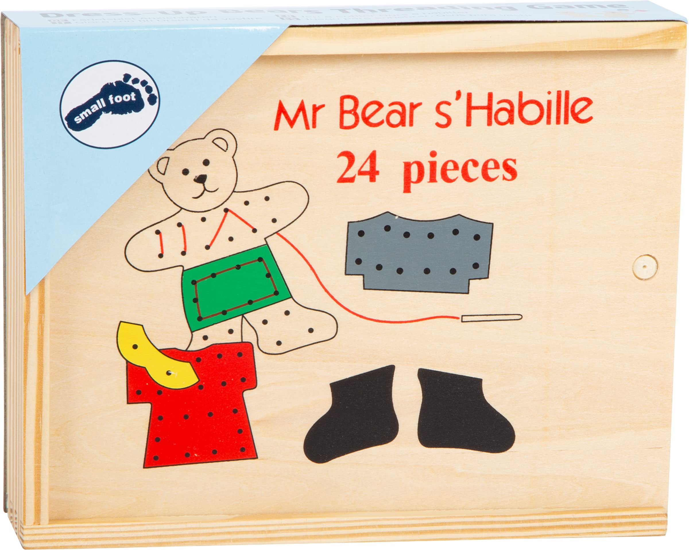 Small Foot Stacking & Sorting Bear Toy for Kids - Dress Up Game