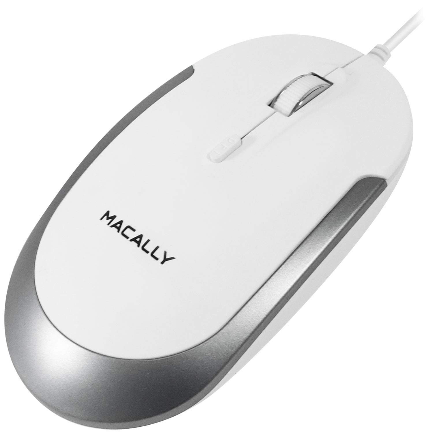 Macally Mini Wired Keyboard and Quiet Wired Mouse Set - Compact USB Computer Keyboard & Silent Click Mouse for Office, Home, Gaming & Productivity Workspace Setup