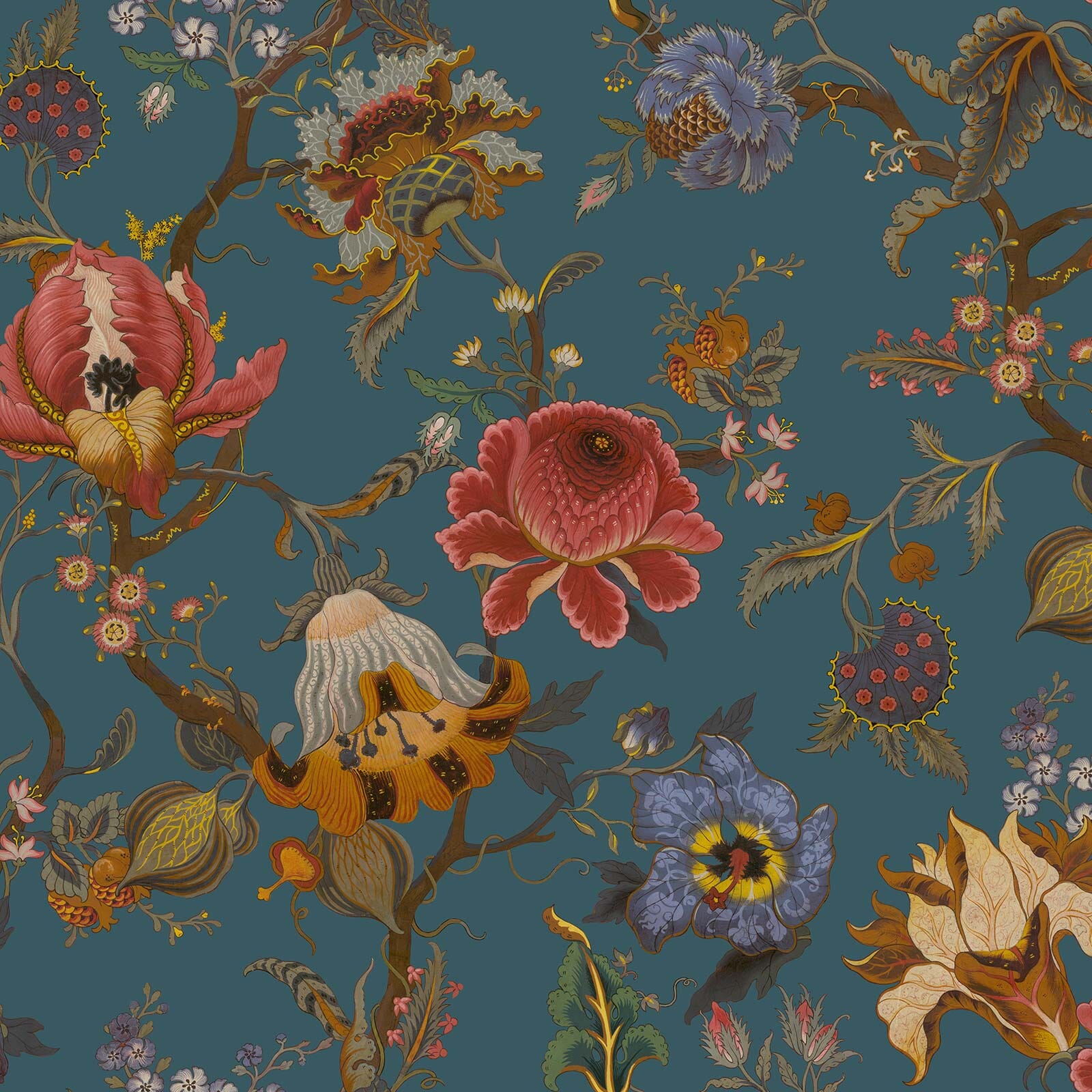 ARTEMIS Premium Petrol Blue Wallpaper Sample - Perfect for Living Room, Bedroom & Home Decor