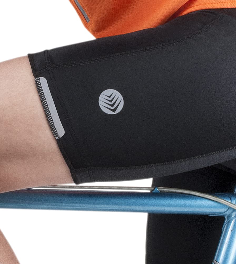Premium Black Women's Bike Shorts - High Waist Compression Spandex Cycling Shorts with Padding for Mid Distance Rides | Made in USA | Perfect for Road Cycling, Spinning Classes & Outdoor Workouts