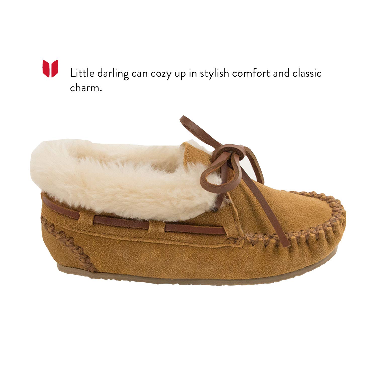 Minnetonka Charley Bootie for Toddler, Little Kid & Big Kid - Soft Leather Moccasin Shoes for Boys & Girls - Perfect for Casual Wear, Outdoor Play & School Activities