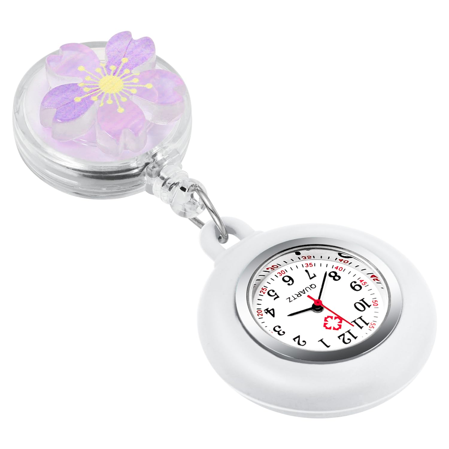 Stylish Nurse Watch with Flip Collar Clip - Retractable Arabic Numeral Dial Pocket Watch for Medical Professionals | Perfect for Hospital Shifts, Nursing Duties & Healthcare Work