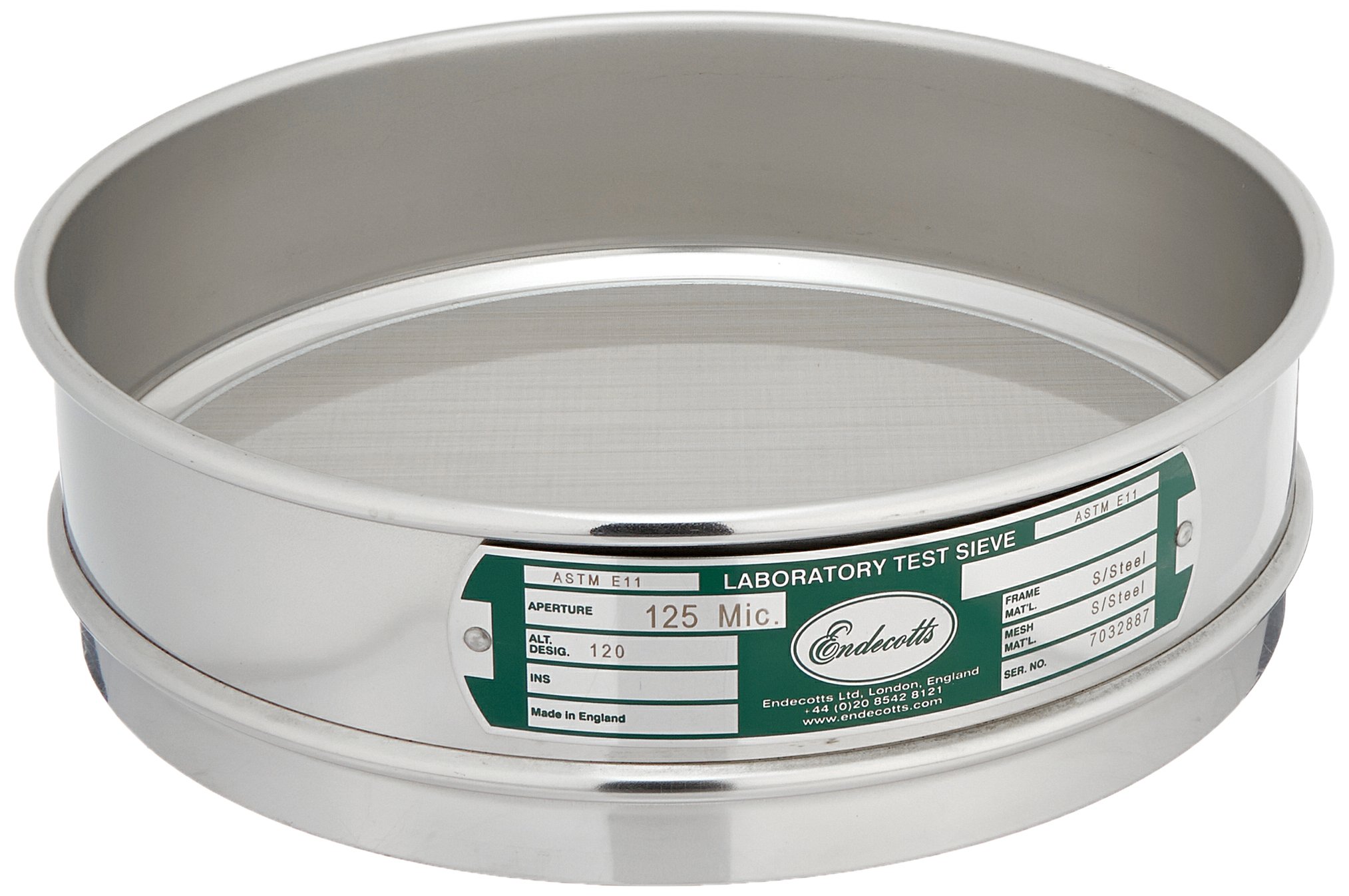 Stainless Steel ASTM E11:95 Sieve with Wire Mesh - 8