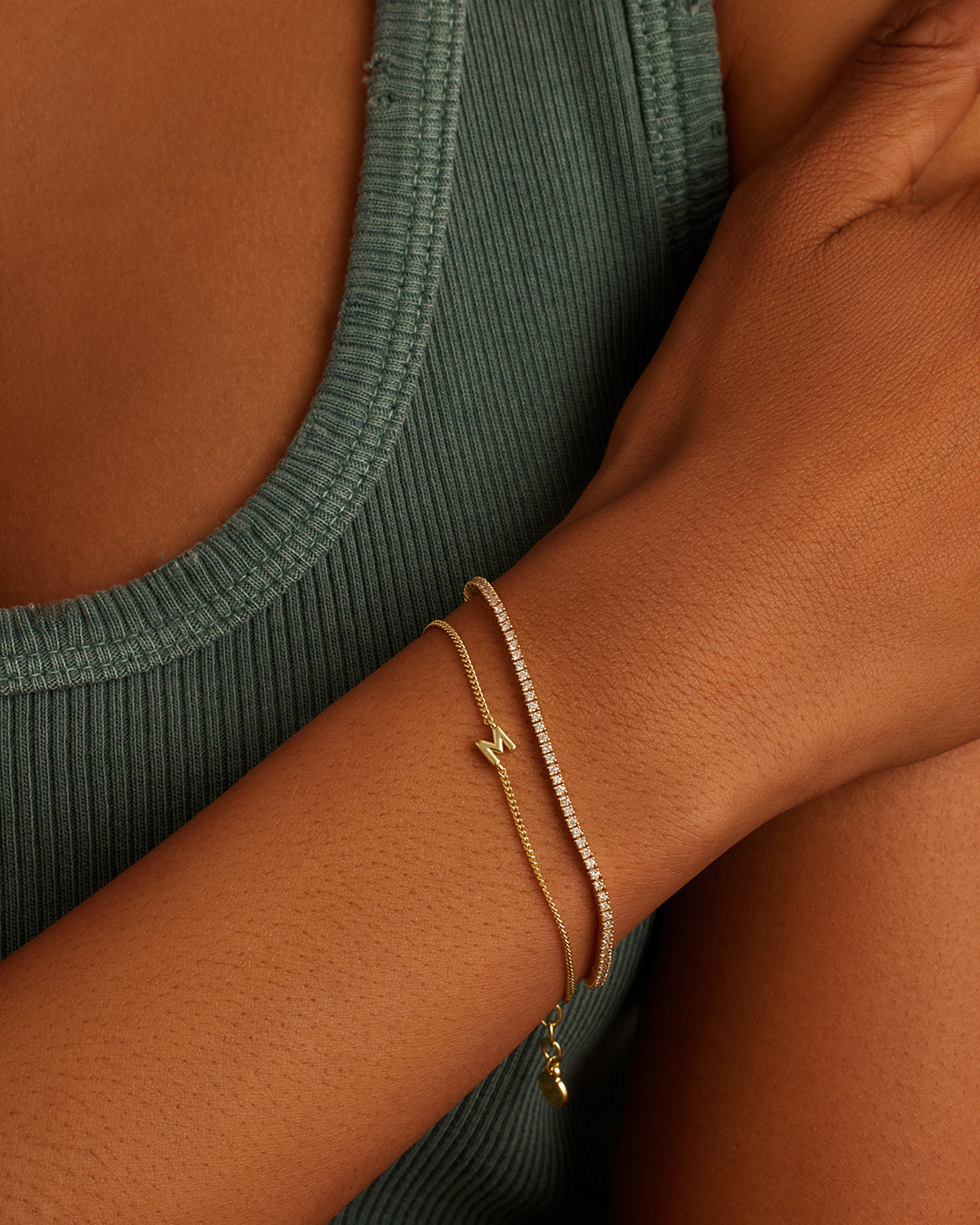 Wilder Mini Alphabet Bracelet - Personalized Initial Letter Bracelet for Women & Girls - Trendy Stackable Jewelry for Everyday Wear & Gifts
