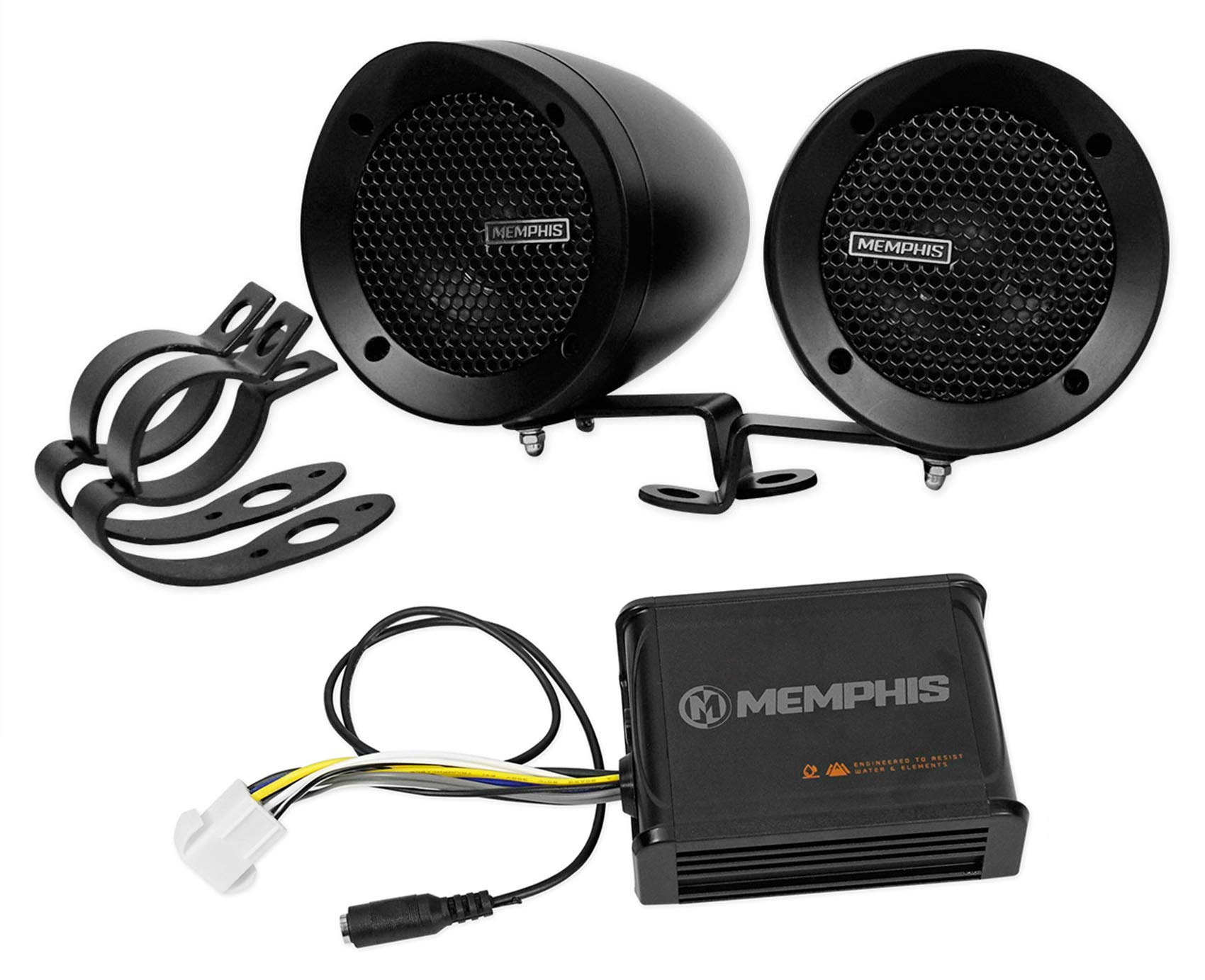 Memphis Audio Motorcycle Bluetooth Speakers - Premium Sound System for Royal Enfield Himalayan - Waterproof & Durable for Adventure Riding & Long Road Trips