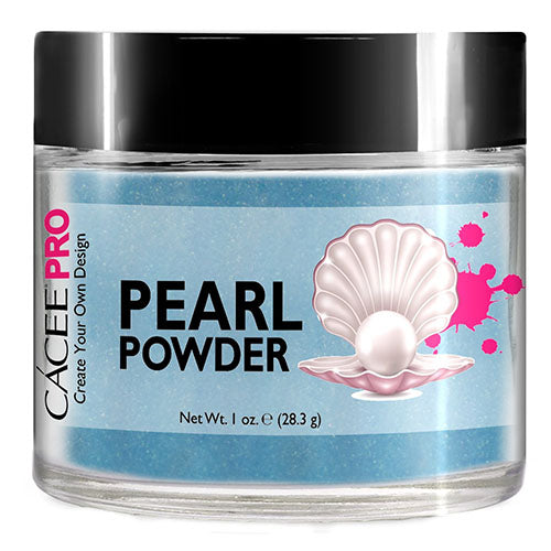 Cacee Pearl Powder Nail Art Kit - #2 Carolina Blue Pearlescent Nail Polish Powder for Professional Salon & DIY Manicure at Home | Perfect for Wedding, Party & Special Occasion Nail Designs