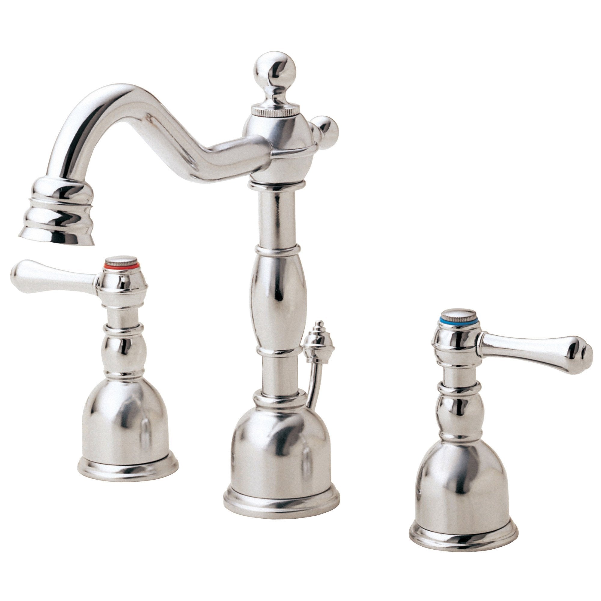 Danze Opulence Polished Nickel Traditional Mini Widespread Bathroom Sink Faucet - Elegant Water Fixture for Bathroom Vanity, Powder Room & Guest Bath Decor
