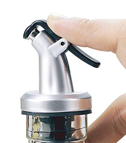 Premium Glass Oil and Vinegar Bottle Set with Stainless Steel Spout - 320ml Olive Oil Dispenser & Vinegar Cruet Set (26cm) - Perfect for Kitchen, Dining Table, and Gourmet Cooking