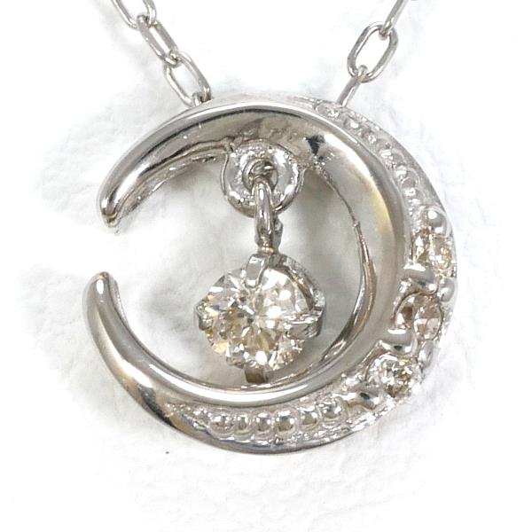 10K White Gold Diamond Necklace for Women - Elegant Pendant Jewelry Gift for Anniversary, Wedding & Special Occasions