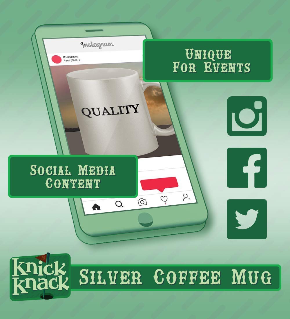 11oz Silver Coffee Mug Cup - Large Insulated Travel Mug for Hot & Cold Drinks - Perfect for Coffee, Tea, Hot Chocolate at Home, Office or Camping
