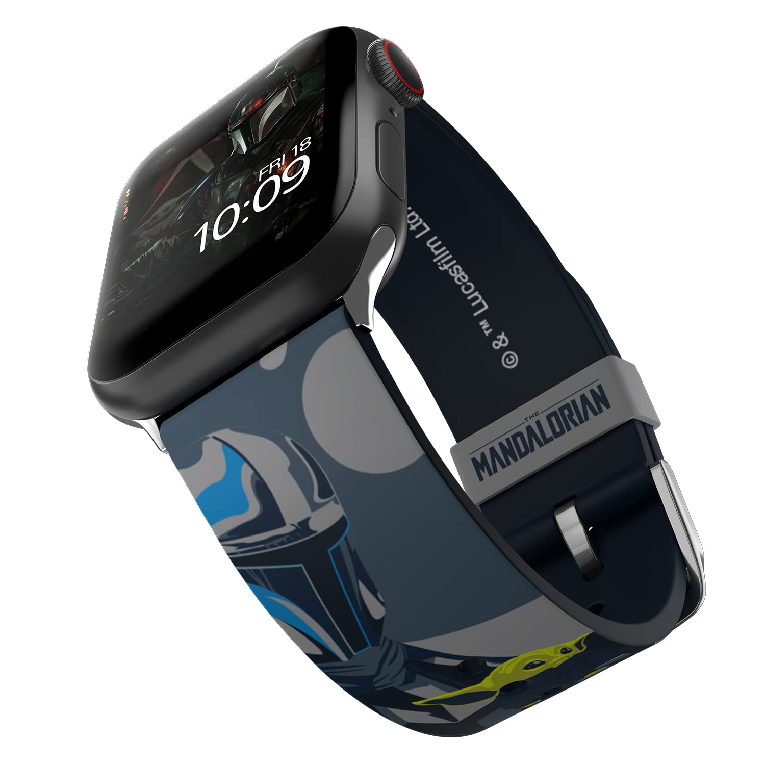 **Star Wars The Mandalorian Smartwatch Band – Officially Licensed, Compatible with All Apple Watch Sizes & Series (Watch Not Included) – Perfect for Cosplay, Gifts & Everyday Wear**