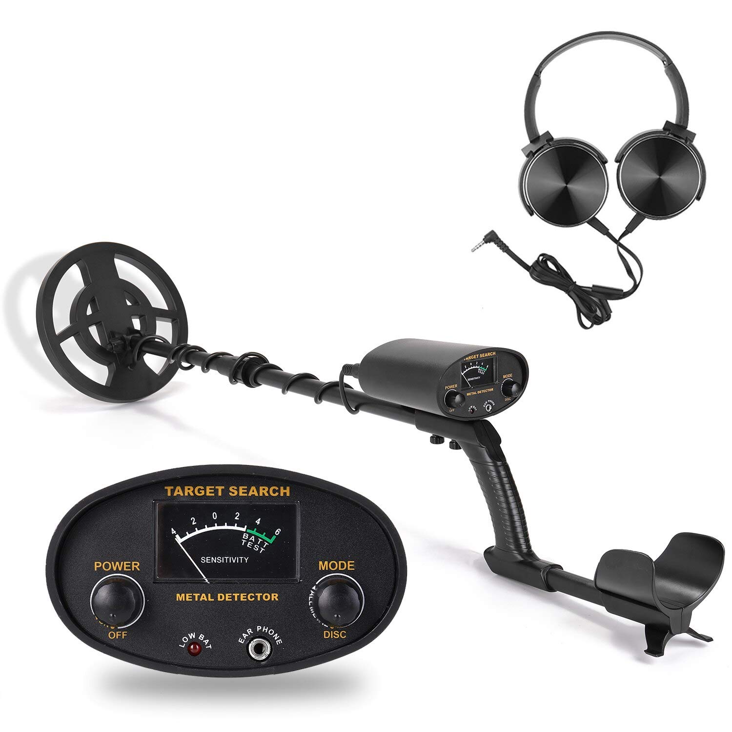 WUYUESUN GT6100 High Sensitivity Portable Metal Detector for Gold, Jewelry & Treasure Hunting - All Metal & Disc Modes with Headphones | Perfect for Beach, Park & Outdoor Adventures