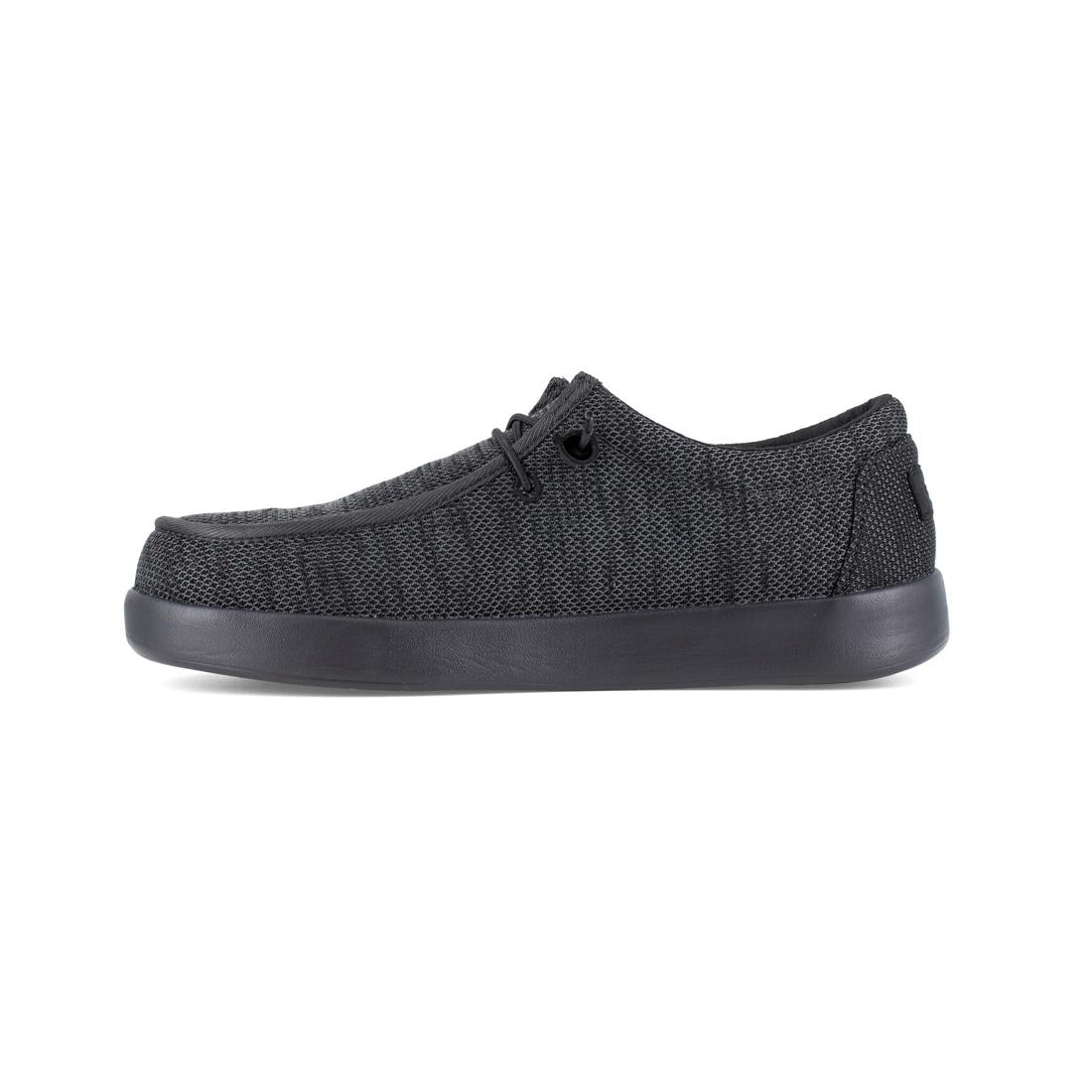 Slip On Composite Toe Work Shoes for Men - Black Safety Shoes for Construction, Warehouse & Industrial Work - Lightweight & Comfortable Non-Slip Work Boots