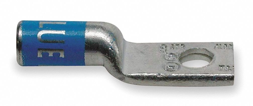 THOMAS & BETTS One-Hole Lug Compression Connector - Straight Barrel for 4 AWG Cable (15-Pack) | Electrical Wiring & Panel Installations