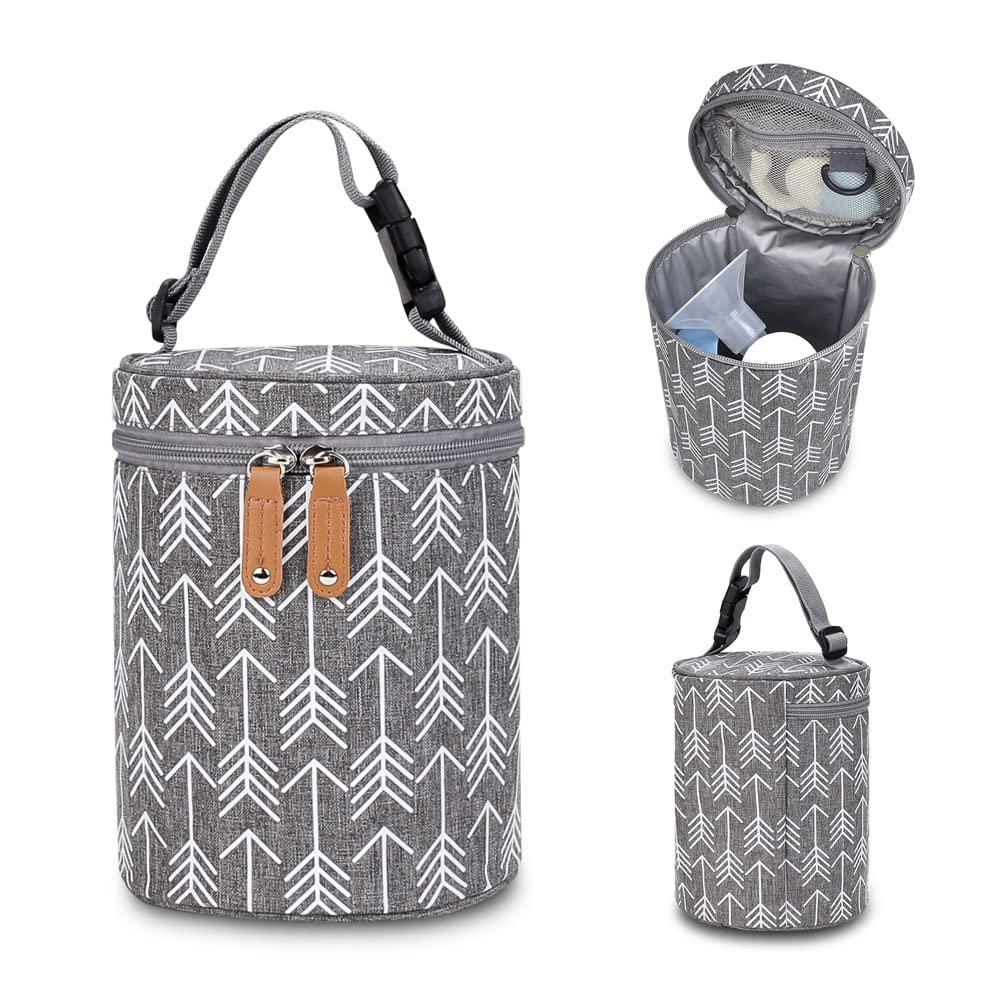 RESTPOTY Insulated Baby Bottle Bag - Thermal Breastmilk Cooler & Storage Tote for Travel, Daycare & On-the-Go - Portable Milk Bottle Holder Keeps Drinks Cold or Warm for Hours