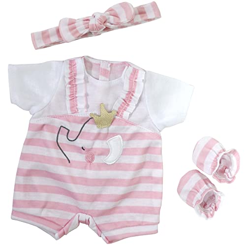 Pink Stripes Overall Shorts