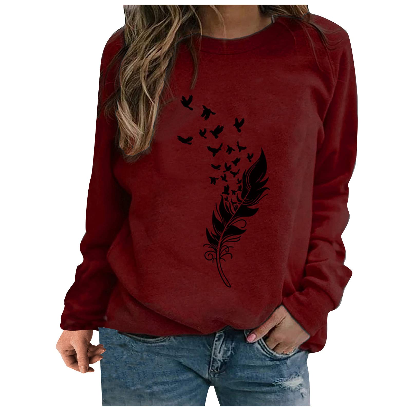 Women's Long Sleeve Crewneck Tunic Tops - Casual Work Blouse & Basic Tee Shirt for Fall 2022 | Office Wear, Layering & Everyday Comfort