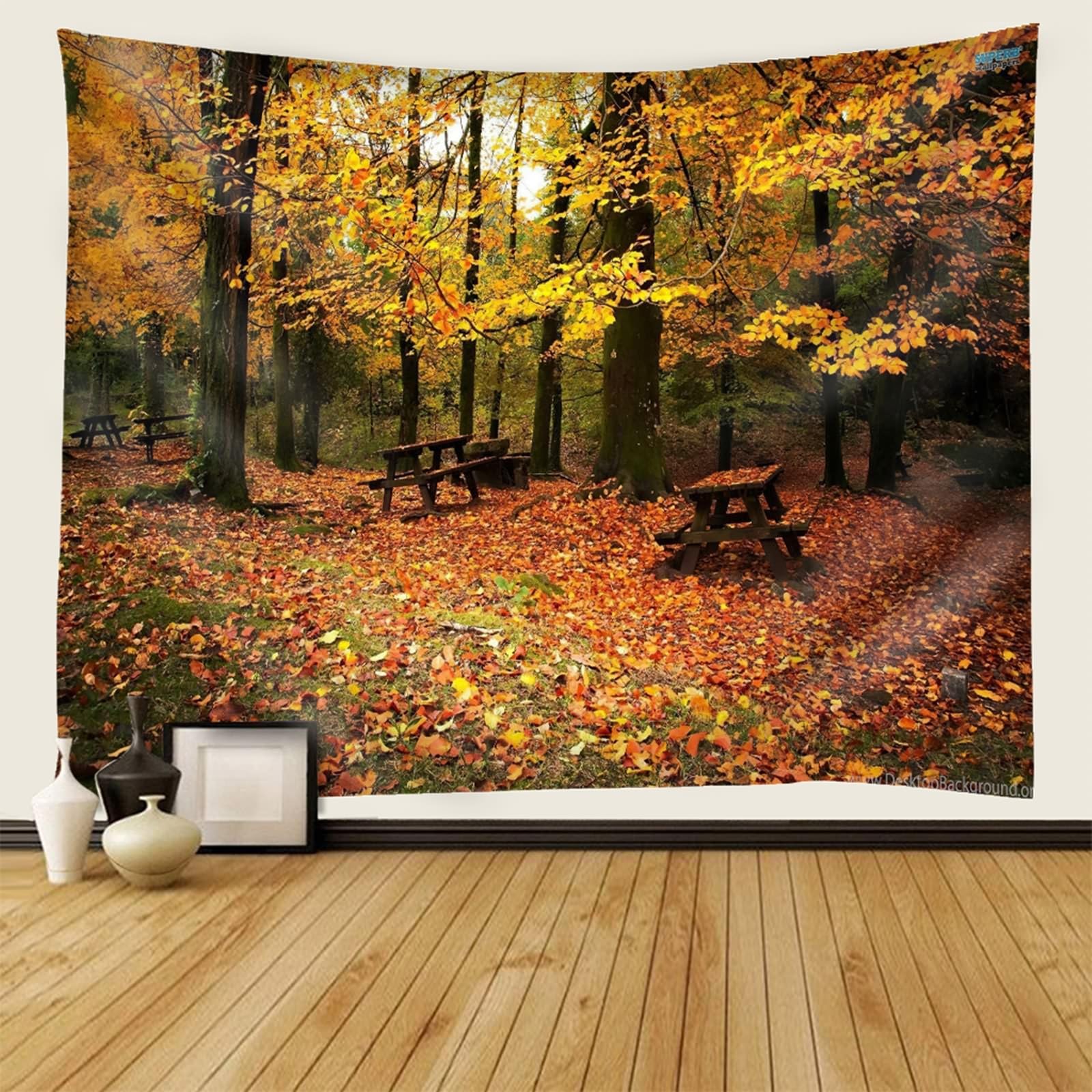 Musihy Nature Tapestry - 83x55 Inch Maple Leaf Wall Hanging for Living Room, Bedroom Decor | Aesthetic Bohemian Home Decor | Perfect for Dorm, Apartment & Festival Decorations