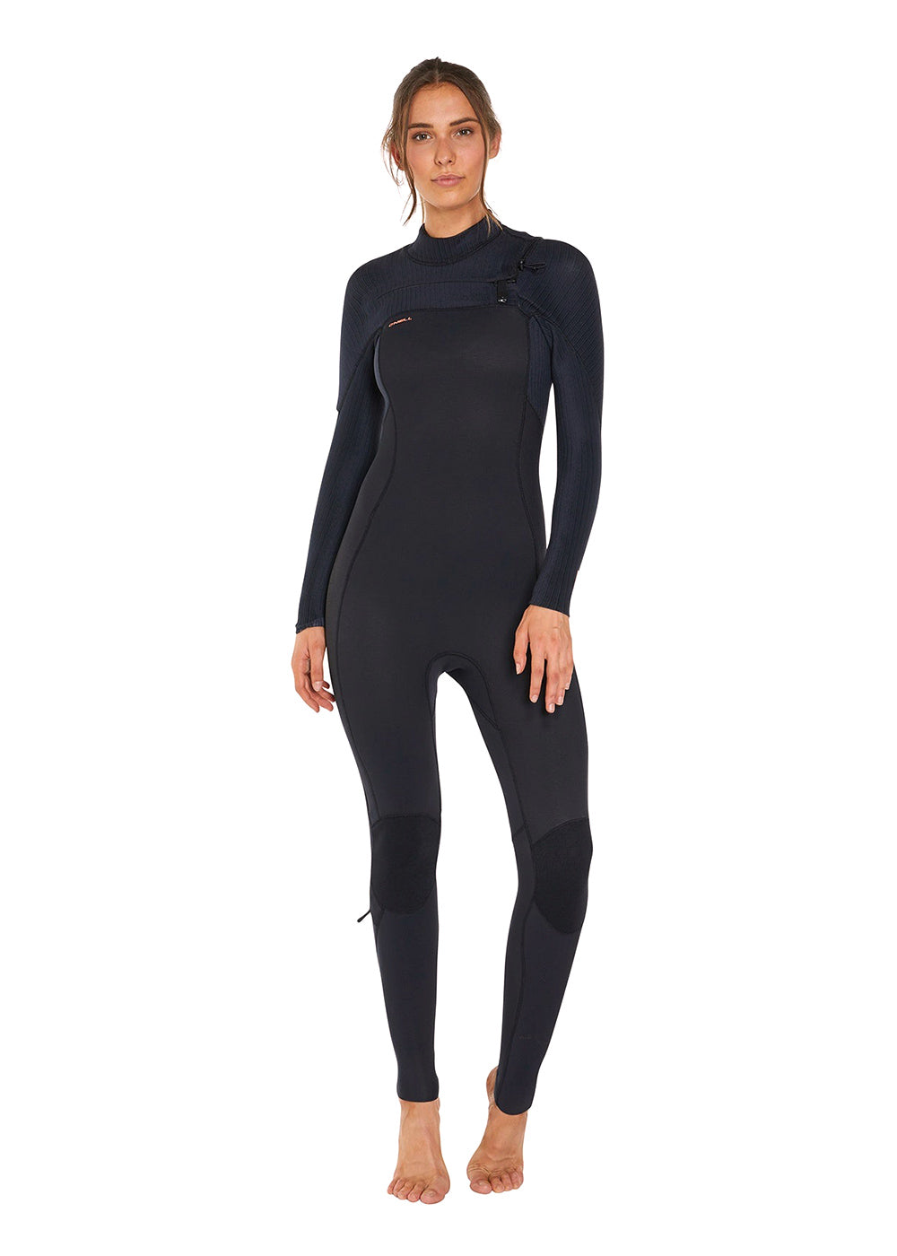 O'Neill Women's Hyperfreak 4/3mm Chest Zip Steamer Wetsuit - Premium Surfing & Diving Full Wetsuit for Cold Water Sports
