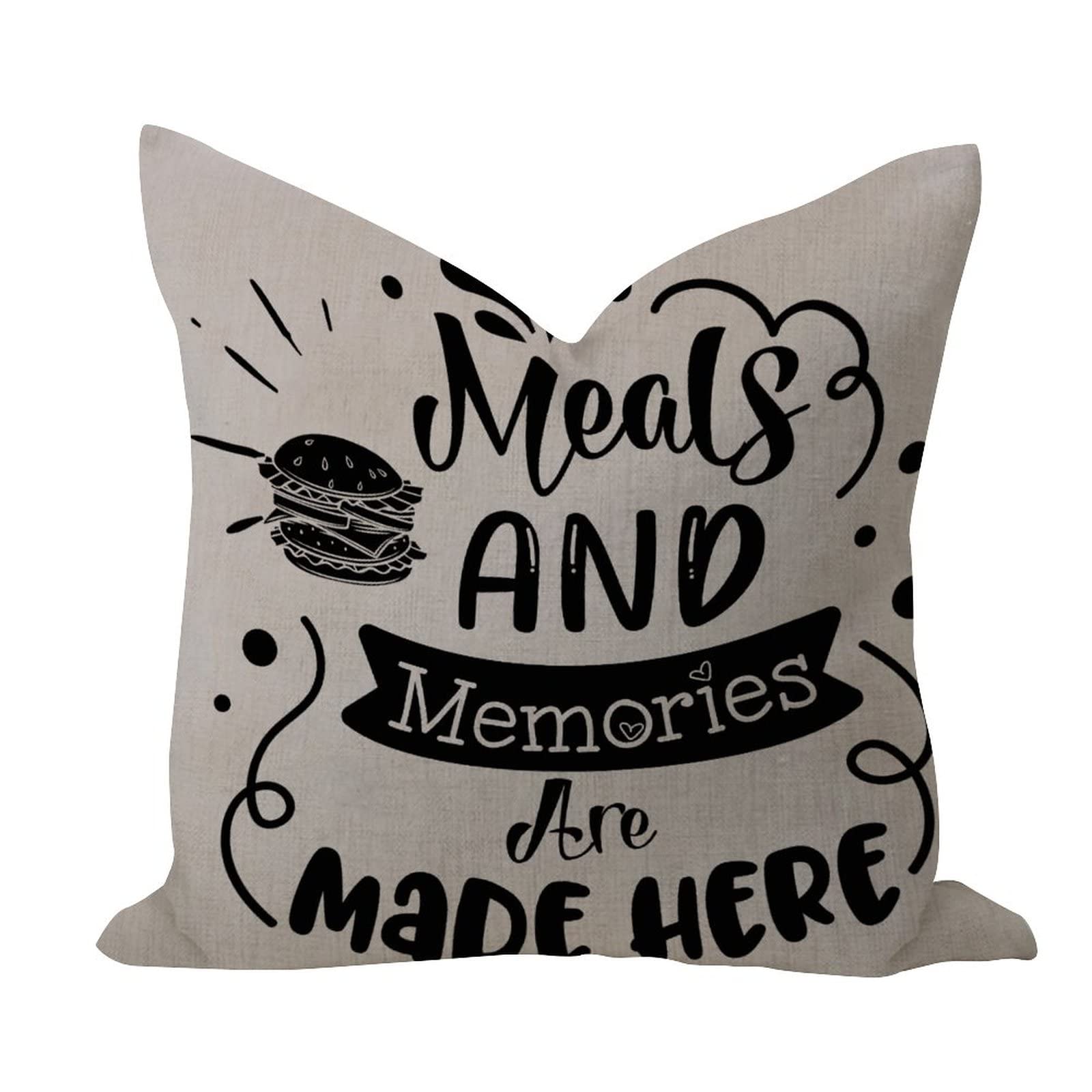 18x18 Inch Cotton Linen Pillow Covers for Sofa & Outdoor Decor