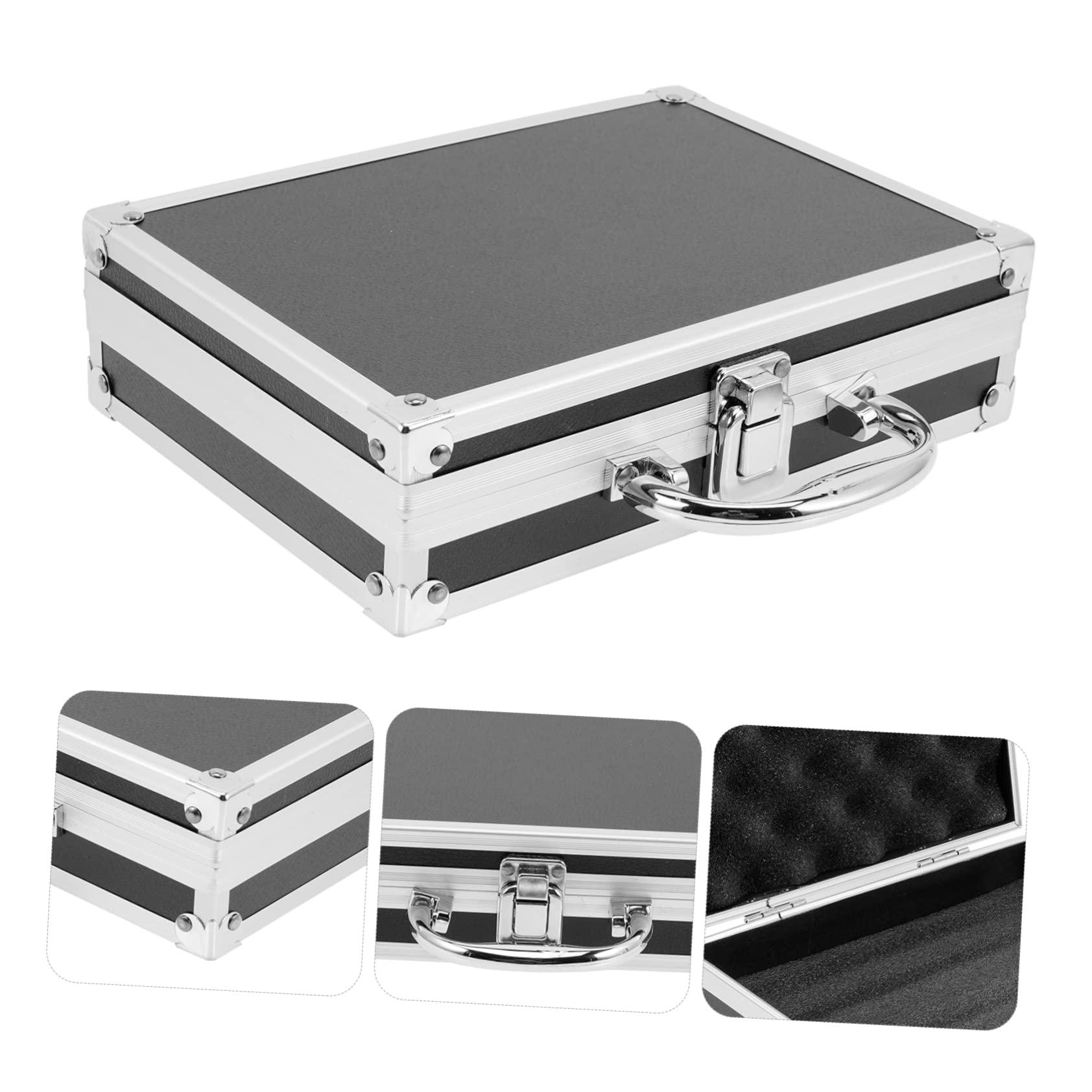FOMIYES Aluminum Makeup Case - Travel Cosmetic Organizer, Durable Metal Makeup Box with Multifunctional Storage for Brushes & Tools, Portable MDF Travel Case for Women - Perfect for Travel, Home & Salon Use