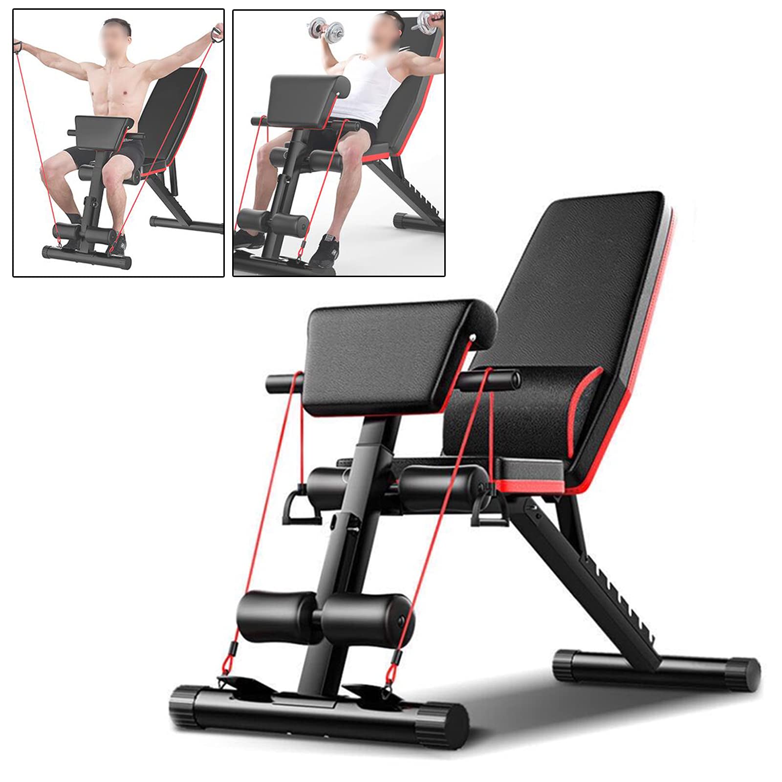 Adjustable Weight Bench 350 lbs Capacity - Anti-Sweat & Dirt-Resistant Home Gym Equipment for Full Body Strength Training - Perfect for Home Workouts, Muscle Building & Fitness Enthusiasts
