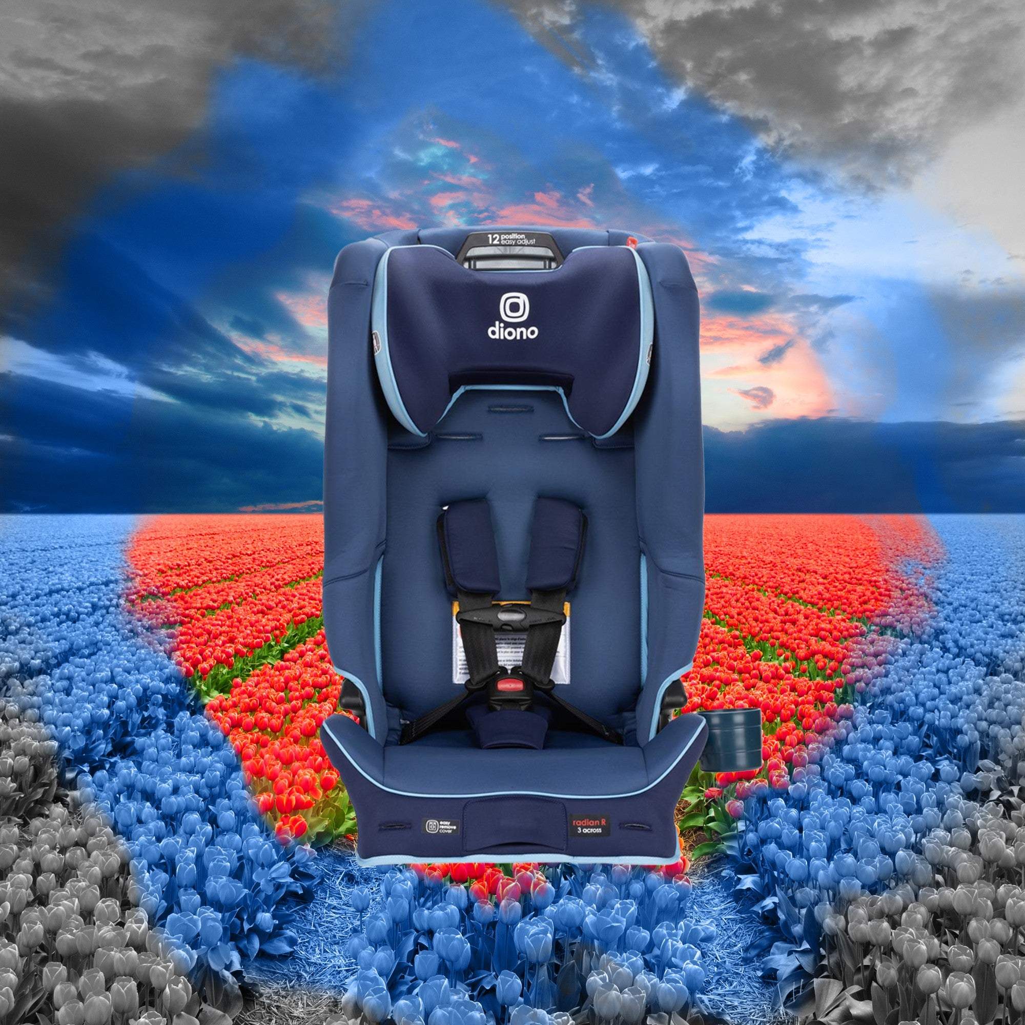 Diono Radian 3R SafePlus Booster Car Seat for Kids - Convertible, Lightweight & Comfortable - Perfect for Travel, School & Family Road Trips
