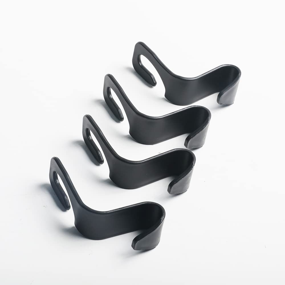 VAGURFO 4 Pack Car Seat Headrest Hooks - Universal Vehicle Accessories for Hanging Handbags, Laptop Bags, Clothes, Coats, Takeout Bags & Diaper Bags (Set of 4) - Perfect for Road Trips, Commuting & Family Travel