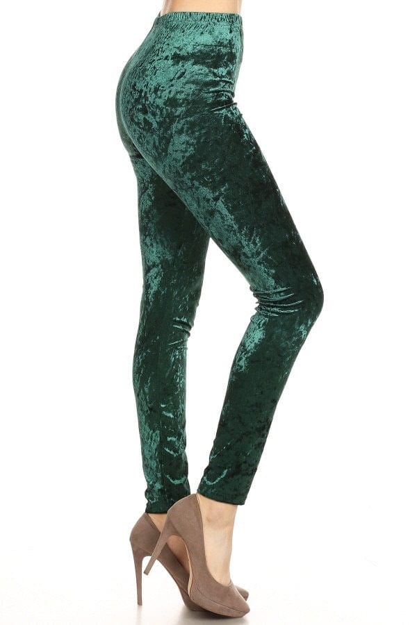 Teal Velvet Leggings for Women - Soft Stretchy High Waist Yoga Pants - Comfortable Lounge & Workout Leggings - Perfect for Yoga, Running, Gym and Casual Wear