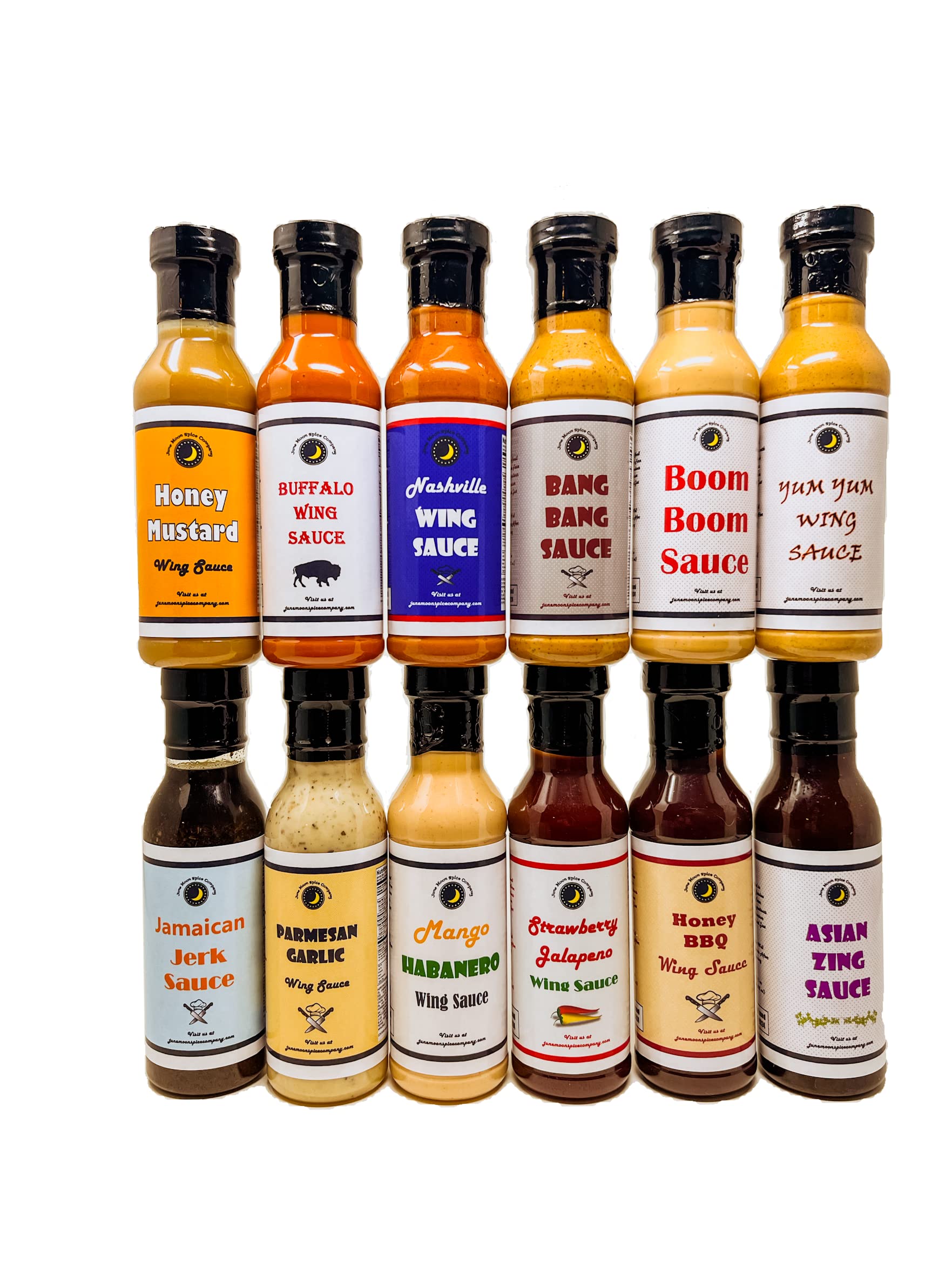 Ultimate Chicken Wing Sauce Variety 12 Pack - Small Batch Crafted with Farm Fresh Herbs for Premium Flavor | Perfect for Game Day, BBQs, Parties & Family Gatherings
