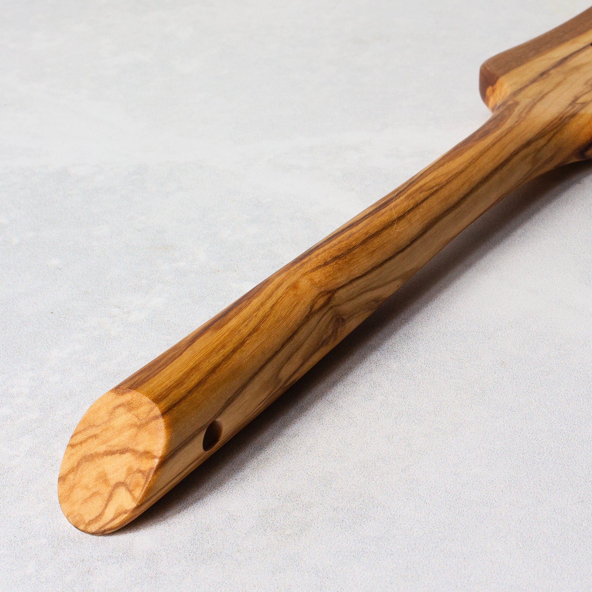 Premium Olive Wood Slotted Spurtle for Cooking & Baking - Natural Wooden Stirring Spoon for Sauces, Soups & Pancakes - Perfect for Kitchen, Camping & Gift Giving
