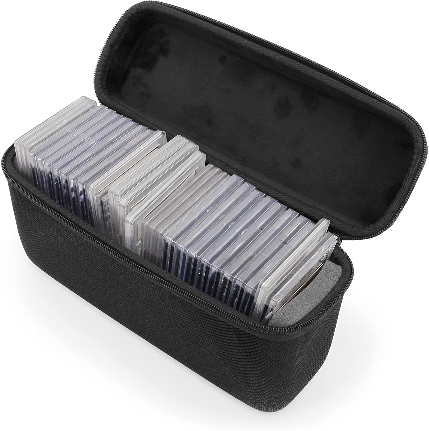 CASEMATIX Graded Card Case - Hard Shell Storage Box for 30+ BGS PSA FGS Graded Sports Trading Cards | Perfect for Collectors, Display & Protection of Valuable Slab Cards
