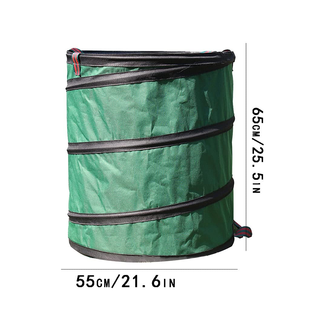 Foldable Oxford Cloth Trash Can - Large Capacity, Thick & Durable Portable Garbage Bin for Home, Office, Kitchen, Camping & Outdoor Use (Green)