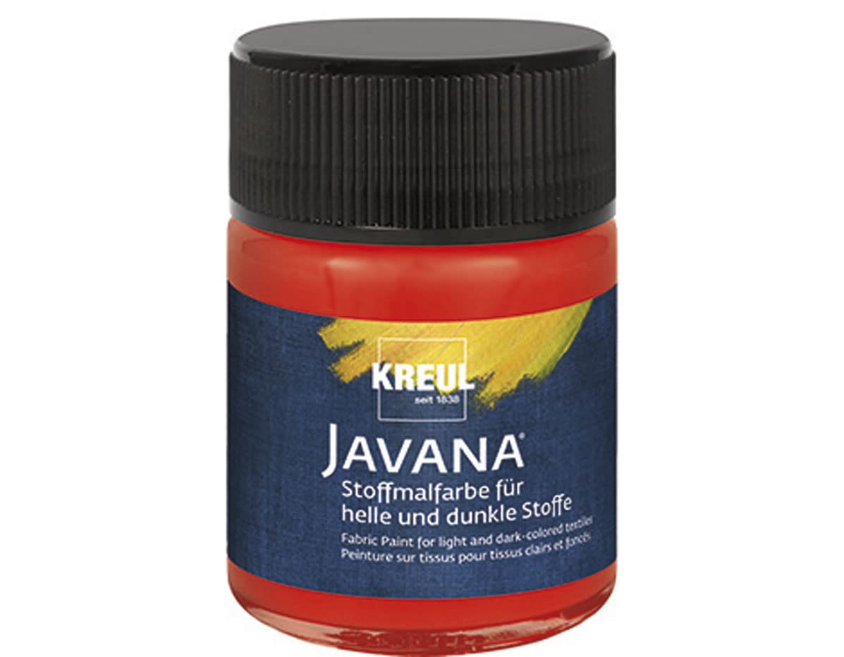 50ml Red Fabric Paint - Permanent, Non-Toxic, Washable for DIY Clothing, Canvas & Home Decor Projects