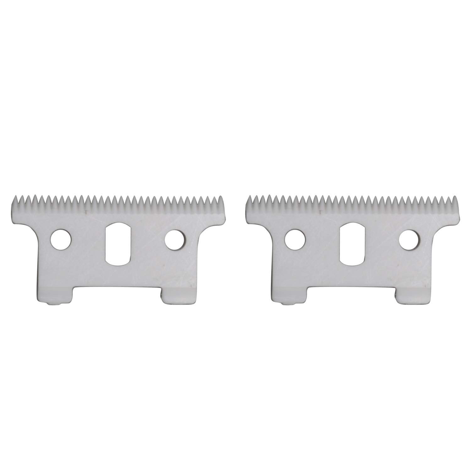 AIRERA 2 Pack Professional Ceramic Replacement Blades for Andis T-Outliner & GXT Trimmer - Precision Hair Clipper Blades for Barbers & Home Use - Perfect for Fades, Beards & Detailed Grooming (White, 2 Pack)