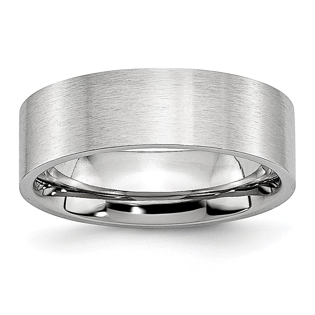 ICE CARATS 7mm Cobalt Wedding Band Ring for Men - Classic Flat Design, Durable & Hypoallergenic - Perfect Gift for Dad, Husband, Boyfriend - Ideal for Weddings, Anniversaries & Everyday Wear