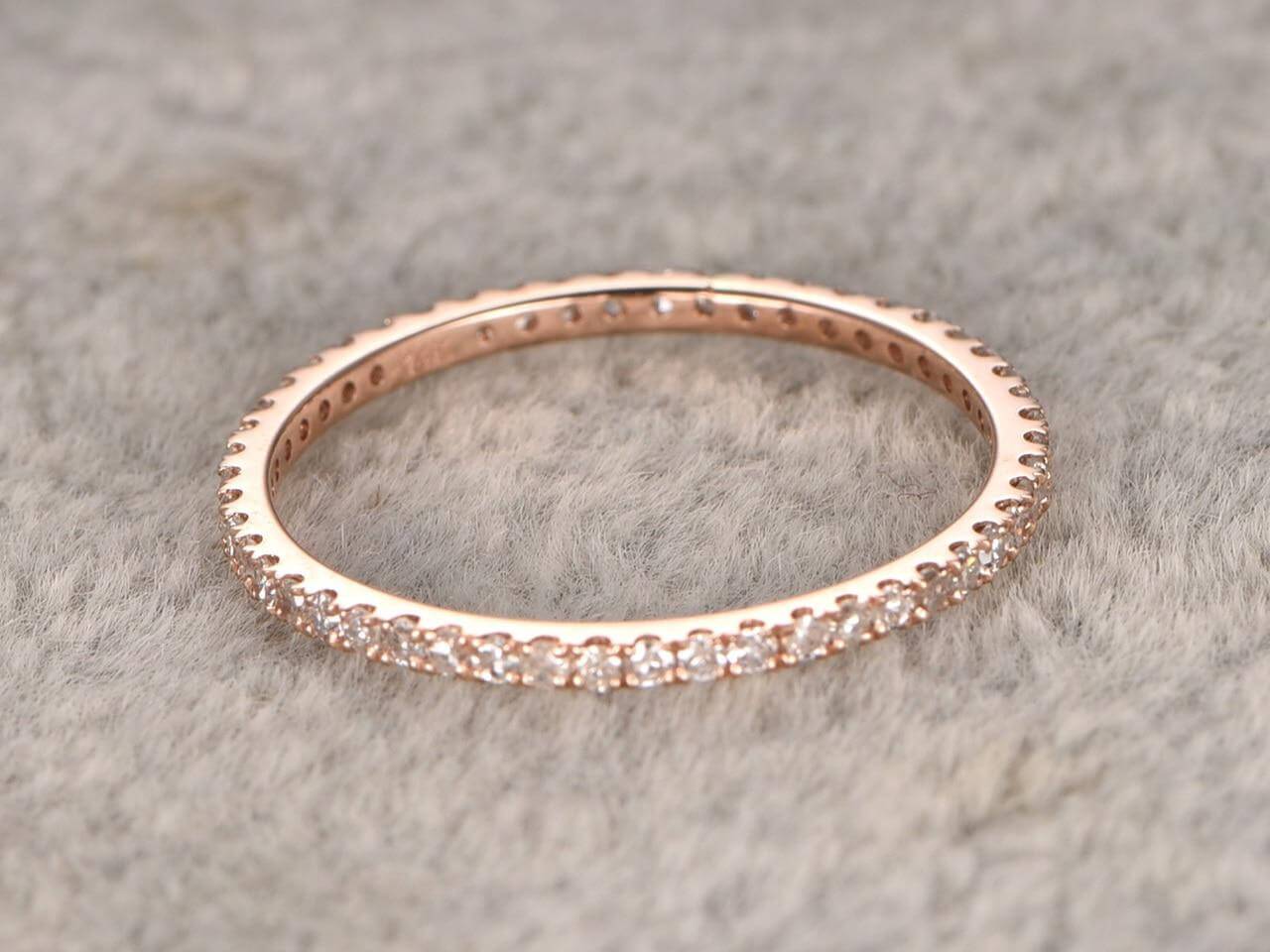 0.50 Carat Moissanite Diamond Wedding Band Ring - 18k Gold Plated Engagement Ring for Women - Perfect for Bridal, Anniversary & Special Occasion Gifts