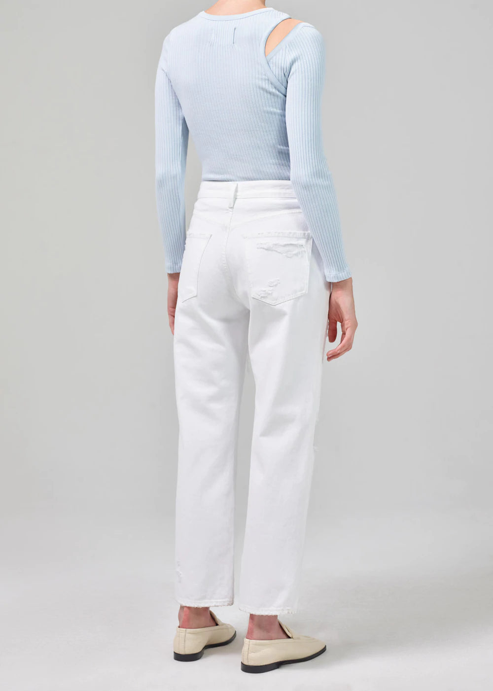 Emery Crop Relaxed Straight Jeans - High Waist Distressed Denim Pants for Women | Perfect for Casual Outfits, Streetwear & Everyday Wear