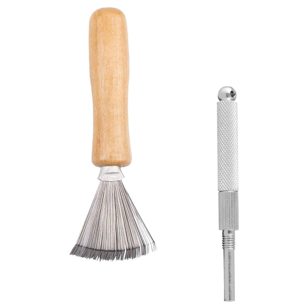 ABOOFAN Japanese Ikebana Flower Arranging Tool Set - Stainless Steel Kenzan, Needle Cleaner, Pin Rake & Straightening Tools for Floral Design - Perfect for Home Decor, Wedding Centerpieces & DIY Flower Arrangements