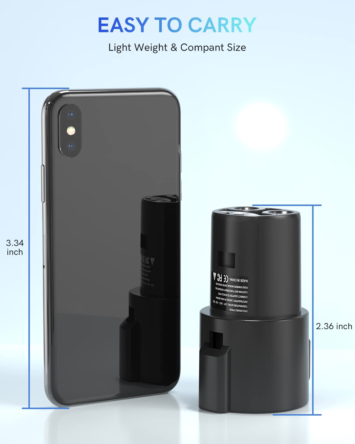 J1772 to Tesla Charger Adapter 80A 240V - NACS Fast Charging Adapter for Tesla Model 3/Y/X/S - SAE J1772 EV Charger Converter for Home & Public Charging Stations - Perfect for Road Trips & Daily Commuting