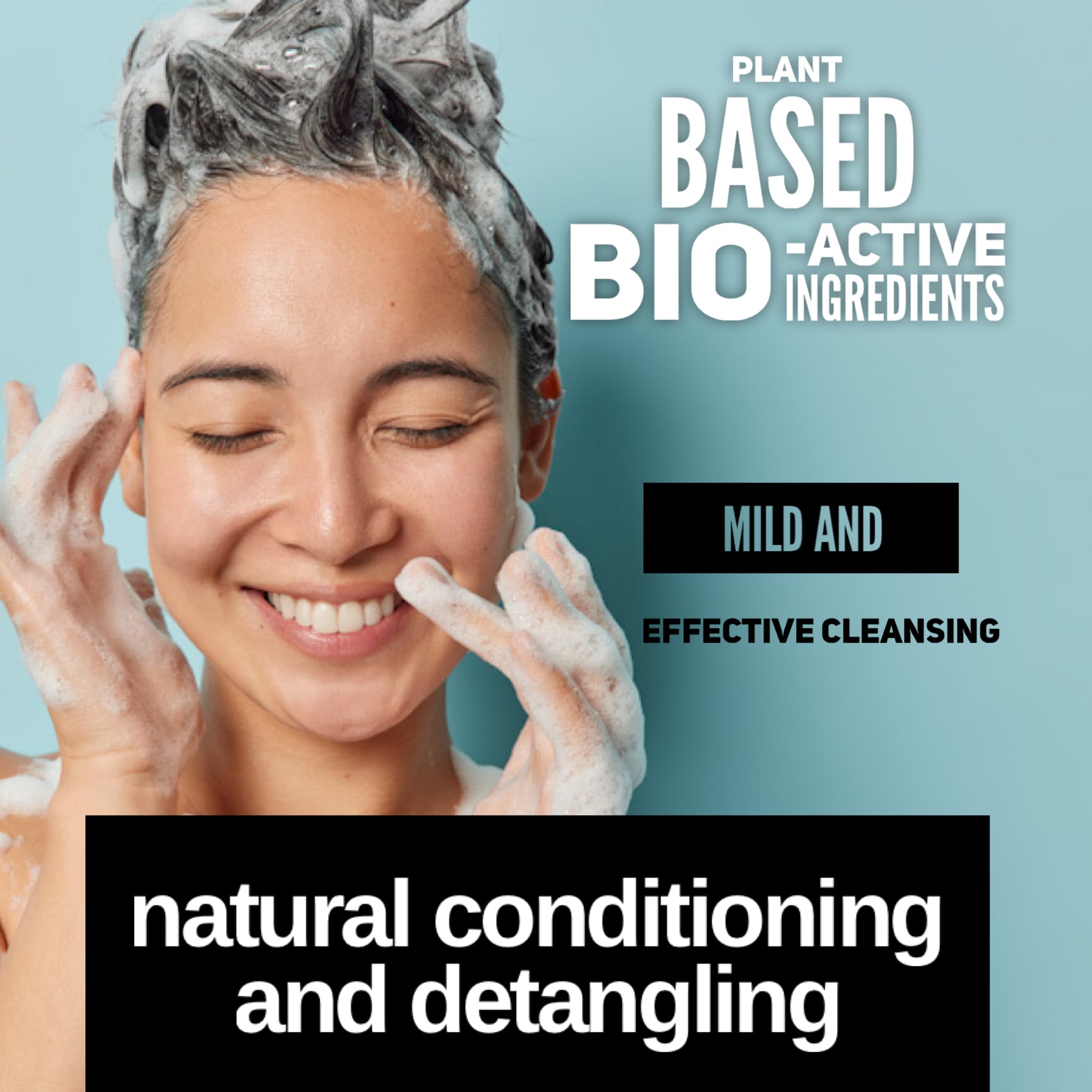 FOR8 Chakhao Fermented Black Rice Water Hair Repair Shampoo - Sulfate Free, Paraben Free, Silicone Free & Preservative Free | Natural Lavender & Clary Sage Essential Oils - 200ml | Deep Hydration for Damaged Hair, Color-Treated Hair & Daily Hair Care
