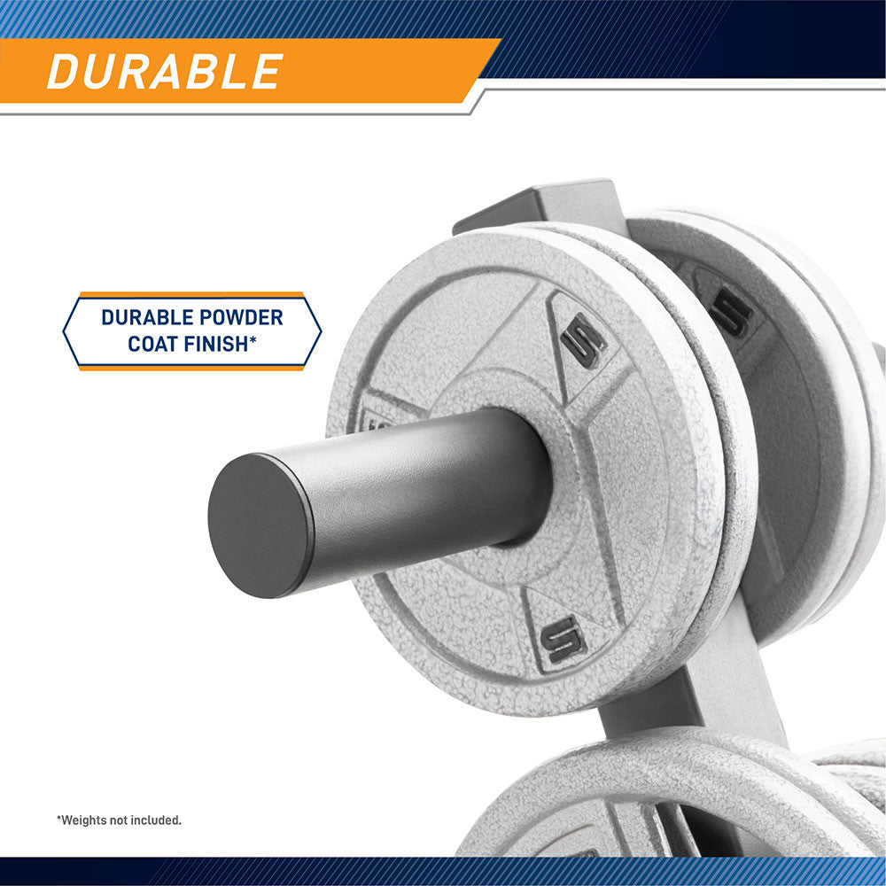 Olympic Plate Tree PT 45 - Heavy Duty Weight Plate Storage Rack for Gym & Home Workout Equipment Organization | Perfect for CrossFit, Powerlifting & Strength Training